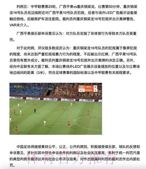 中国足协裁判委员会2025赛季第十四期评议结果公布 中国足协裁判委员会2025赛季第十四期评议结果公布
